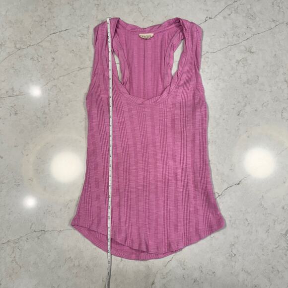 Pilcro Scoop Neck Tank Women’s Small Pink Cotton-Modal Y2K Balletcore Coquette - Picture 4 of 16